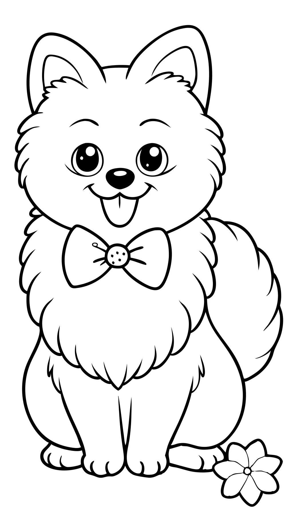 coloring pages of pomeranians